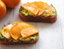 Smashed Avocado with Sweet Persimmon