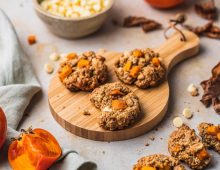 Persimmon, White Chocolate & Walnut Cookies